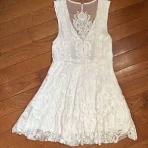 Free People Vintage Embroidered Mini Dress